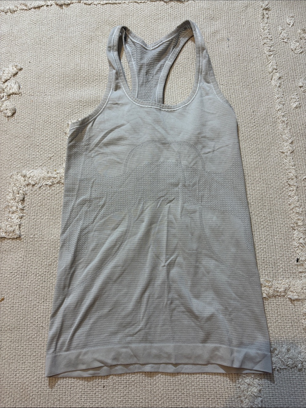 Lululemon White Racerback Tank Top